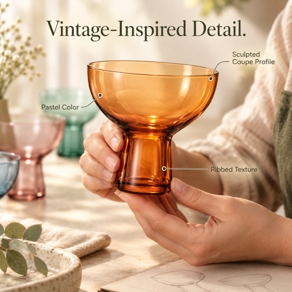 Tonal Margarita Cocktail Glassware, Set of 6