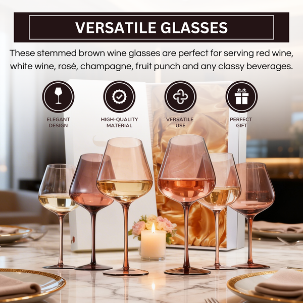 Venus Stemmed Wine Glassware, Set of 6
