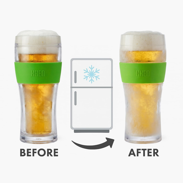 Barcelona Acrylic Cooling Beer Glassware, Set of 2