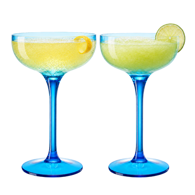 Madrid Acrylic Champagne Coupe Cocktail Glassware, Set of 2