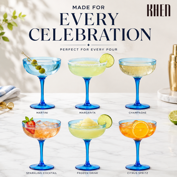 Madrid Acrylic Champagne Coupe Cocktail Glassware, Set of 2