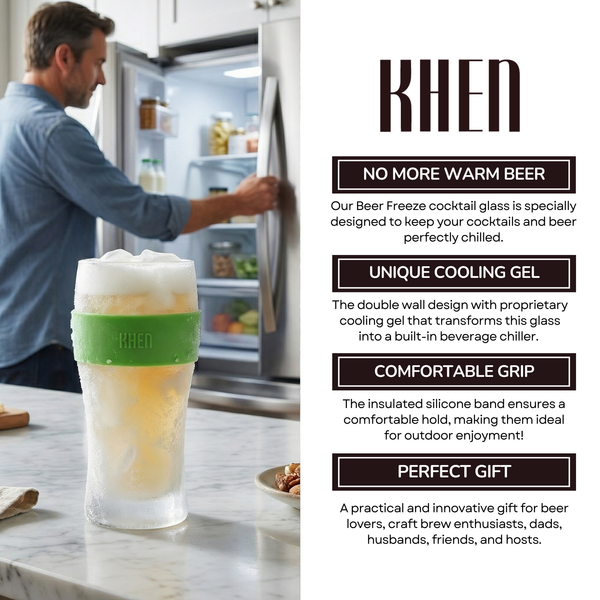 Barcelona Acrylic Insulated Beer Mug, Single