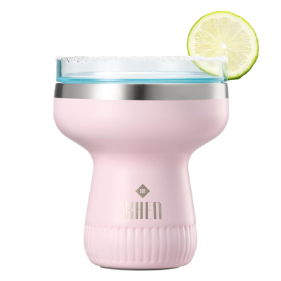Double Wall Insulated Margarita & Cocktail Tumbler | 360 Lid | 16 oz | Rose Quartz
