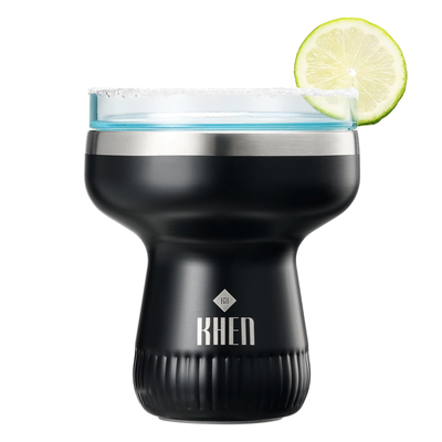 Double Wall Insulated Margarita & Cocktail Tumbler | 360 Lid | 16 oz | Carbon