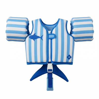 Floating Jackets with Sleeves, Single, Blue Shark 1-3 Years