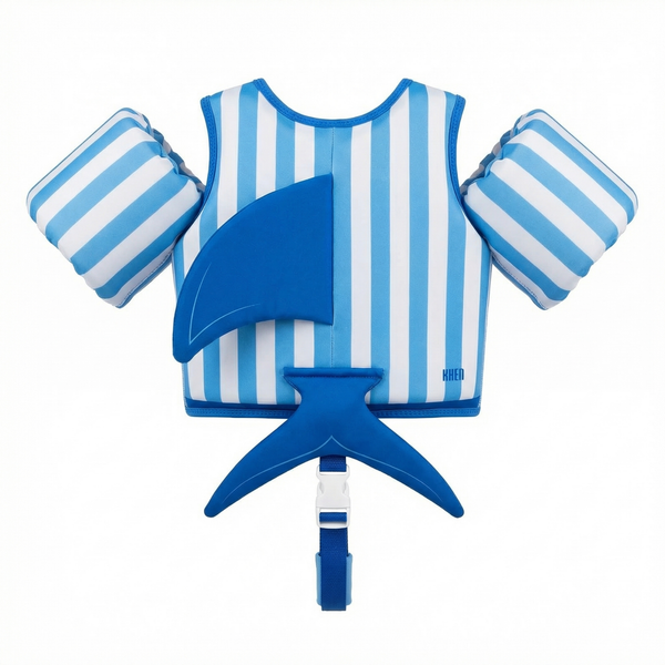 Floating Jackets with Sleeves, Single, Blue Shark 1-3 Years