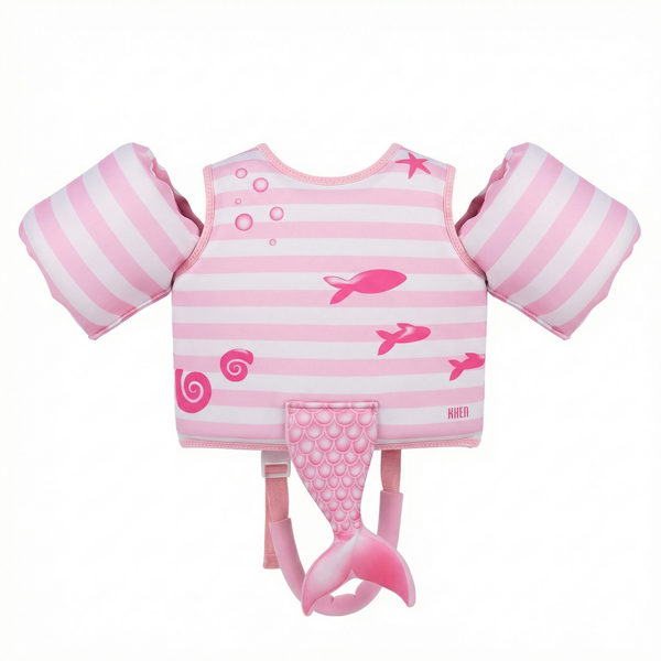 Floating Jackets with Sleeve, Single, Pink Mermaid 1-3 Years