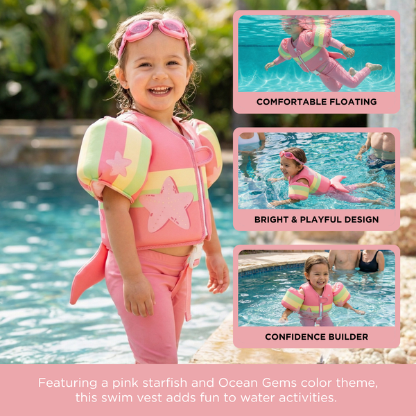 Floating Jackets with Sleeves Ocean Gems, Single, 1-3 Years