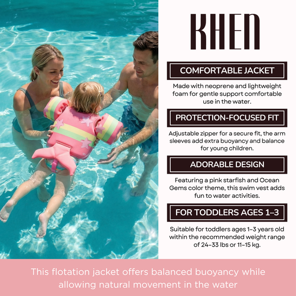 Floating Jackets with Sleeves Ocean Gems, Single, 1-3 Years