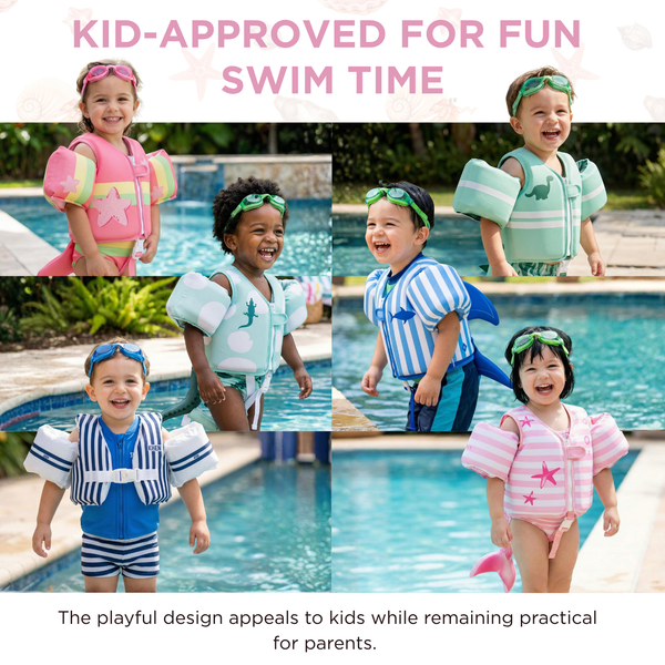 Floating Jackets with Sleeves Ocean Gems, Single, 1-3 Years