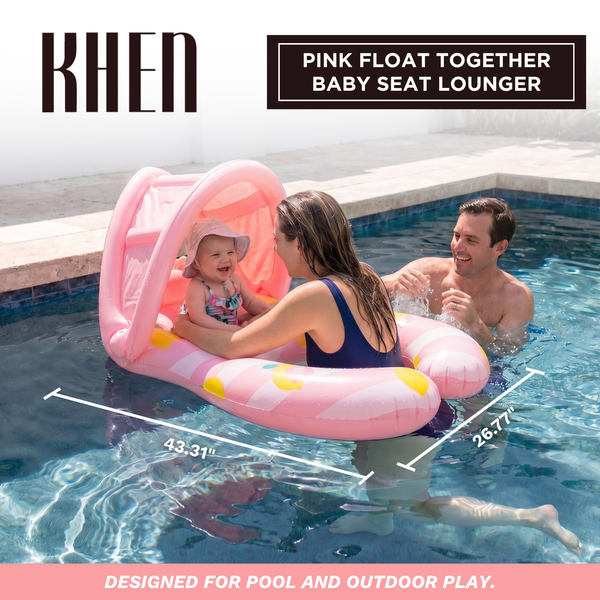 Sunshade Canopy Baby Seat Lounger - Pink