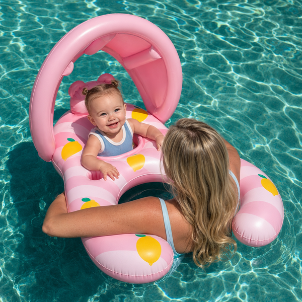 Sunshade Canopy Baby Seat Lounger - Blush Lemonade Pink