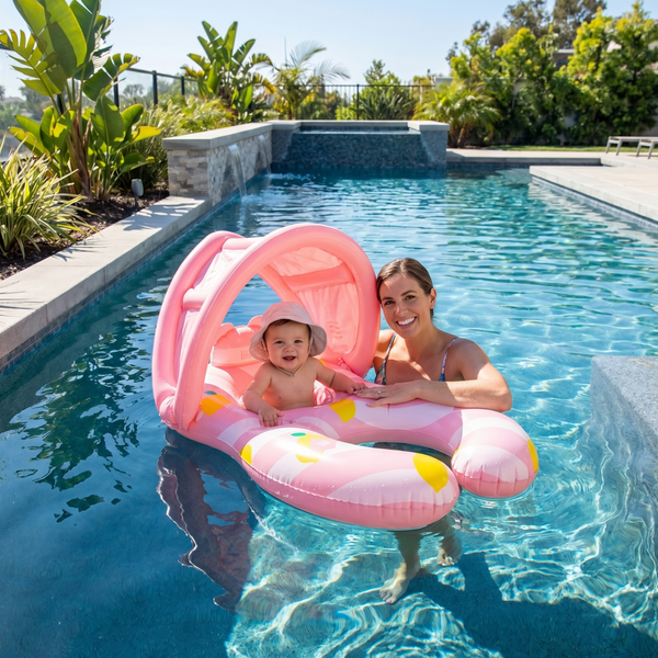 Sunshade Canopy Baby Seat Lounger - Pink
