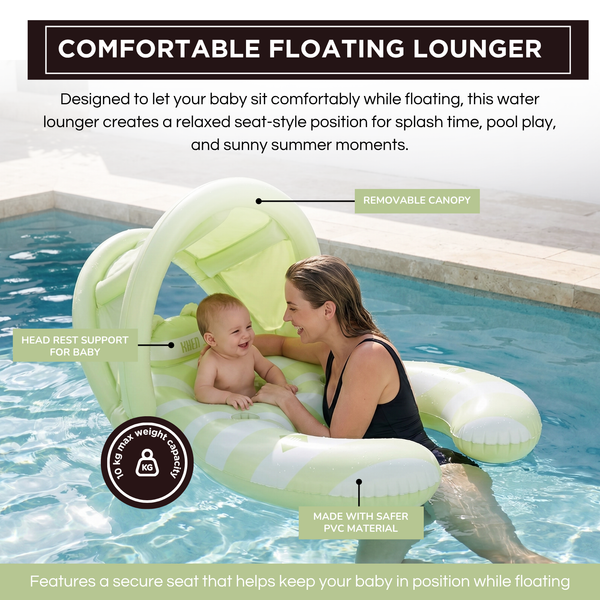 Sunshade Canopy Baby Seat Lounger - Green