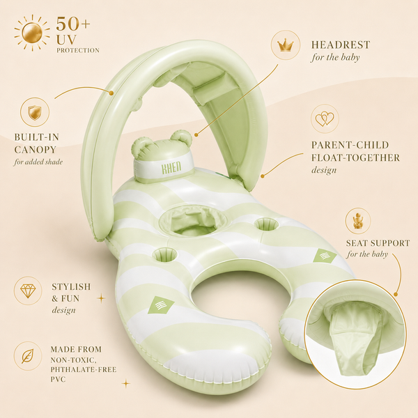 Sunshade Canopy Baby Seat Lounger - Seaform Mist Green