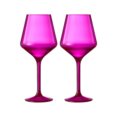 Valencia Acrylic Stemmed Wine Glassware, Set of 2