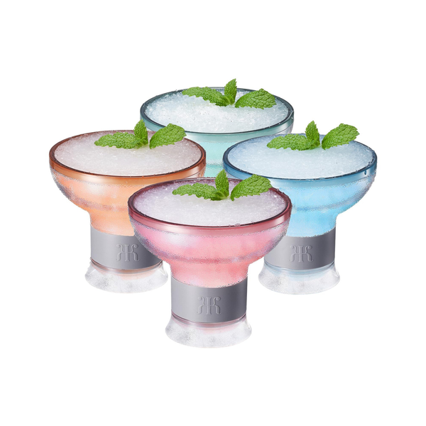 Eze Frozen Margarita & Cocktail Chiller Glasses, Acrylic, Set of 4