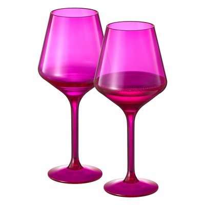 Valencia Acrylic Stemmed Wine Glassware, Set of 2