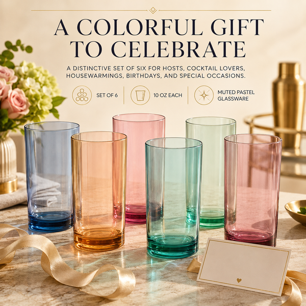 Eze Acrylic Highball Glassware, Set of 8