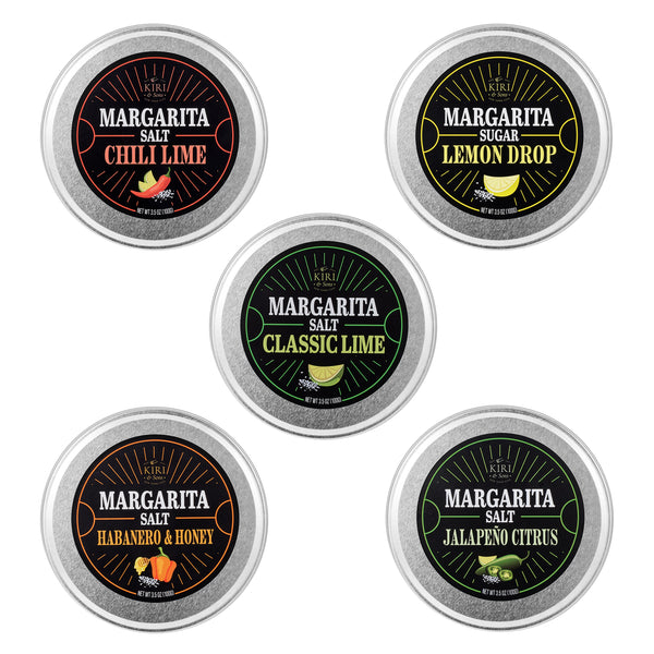 Premium Margarita Salt Rim Variety Set, Set of 5, Giftable Food Items