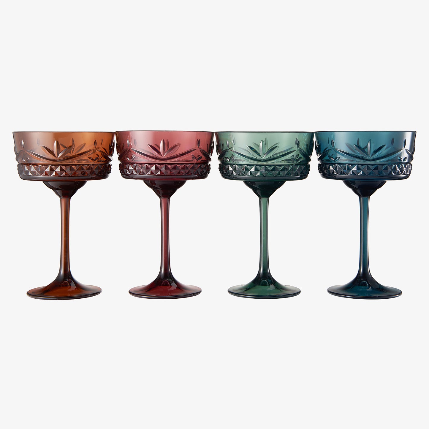Onix Crystal Coupe, Unbreakable Acrylic, Set of 4