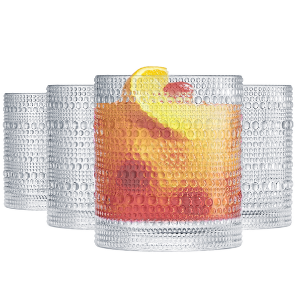 Barcelona Acrylic Lowball Whiskey Glassware, Set of 4