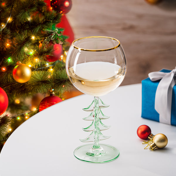 Natale Stemmed Wine Glassware, Single