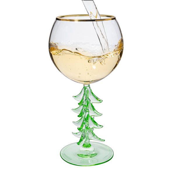 Natale Stemmed Wine Glassware, Single