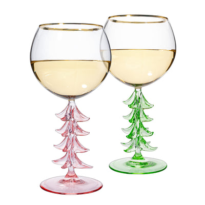 Natale Stemmed Wine Glassware, Set of 2