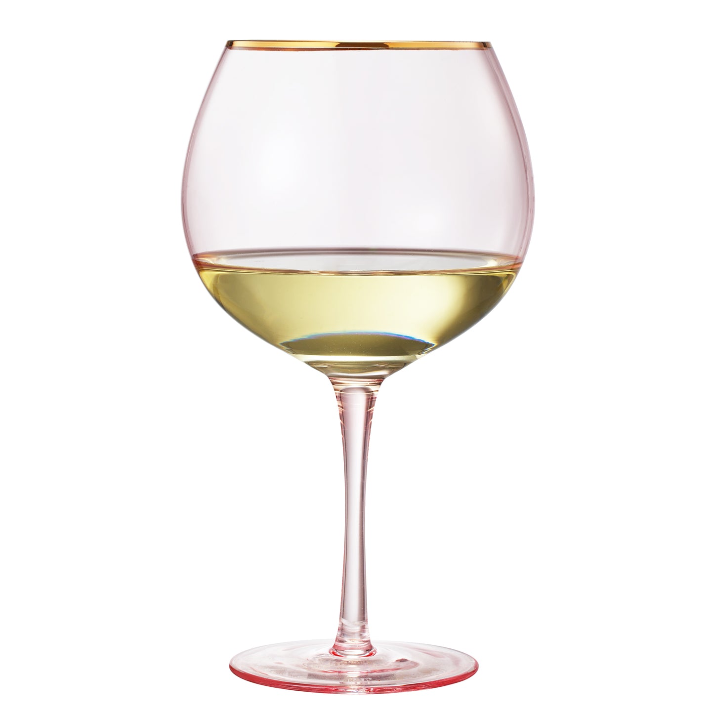 Palazzo Wine Glassware, Set of 2, Pink