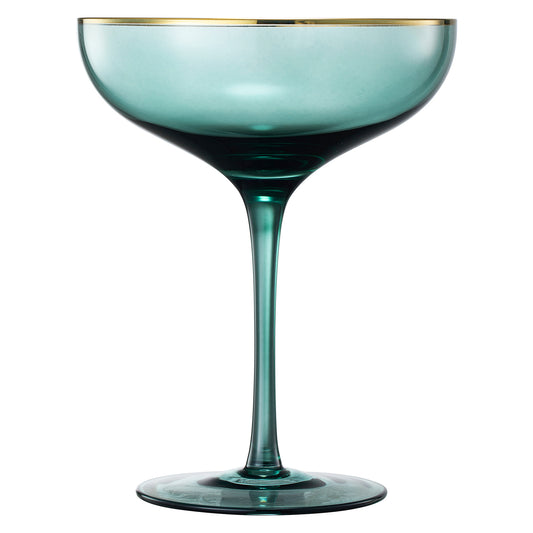 Palazzo Coupe Cocktail Glassware, Set of 2, Green