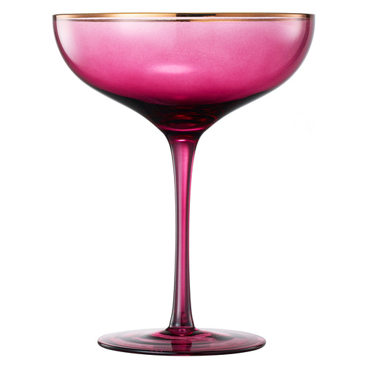 Palazzo Coupe Cocktail Glassware, Set of 2, Magenta