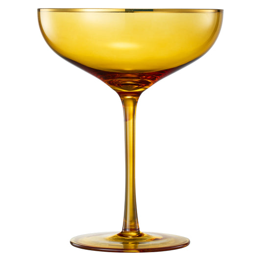 Palazzo Coupe Cocktail Glassware, Set of 2, Yellow