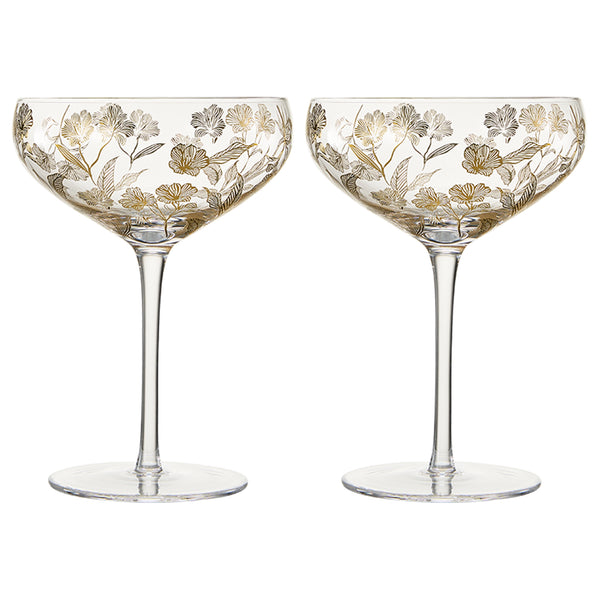 Trevi Champagne Coupe, Cocktail Glassware, Set of 2