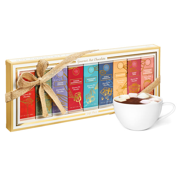 Gourmet Hot Chocolate Gift Set of 9, Giftable Food Items