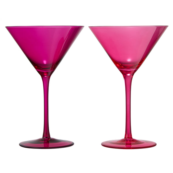 Chica Martini Cocktail Glassware, Set of 2