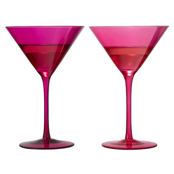 Chica Martini Cocktail Glassware, Set of 2