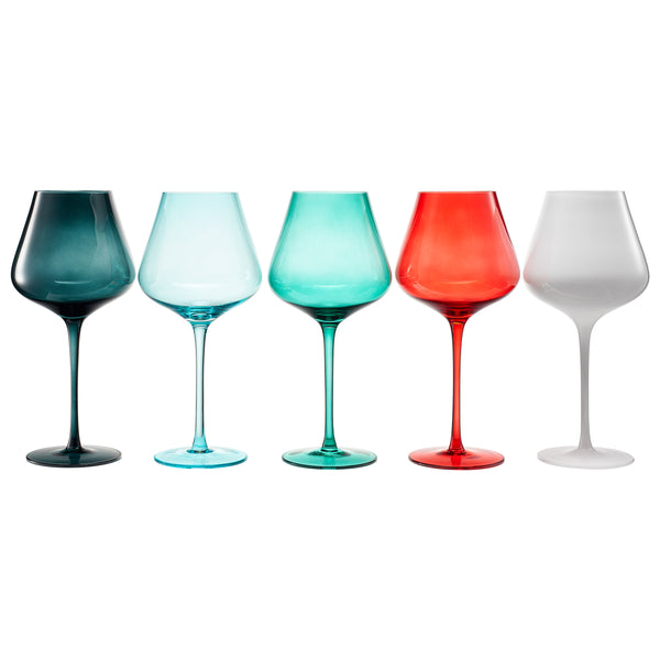 Stagioni Stemmed Wine Glassware, Bondi Beach, Set of 5