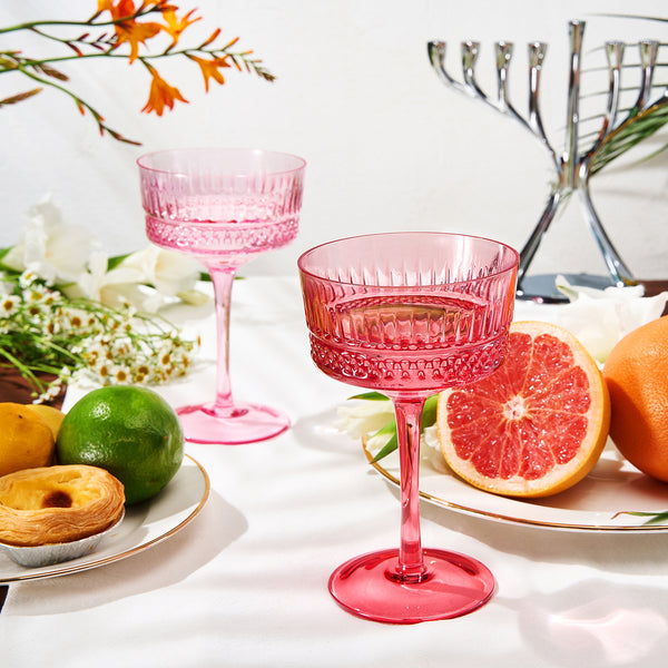 Duomo Champagne Coupe Cocktail Glassware, Set of 6