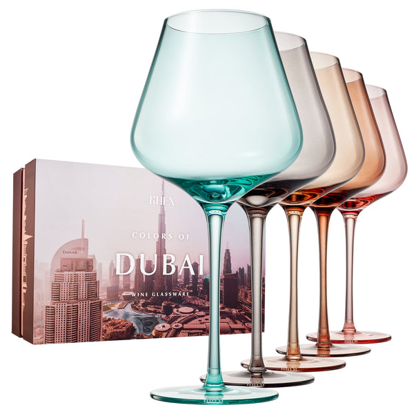 Stagioni Stemmed Wine Glassware, Dubai, Set of 5