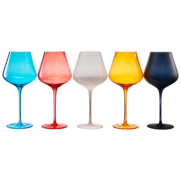 Stagioni Stemmed Wine Glassware, NYC, Set of 5