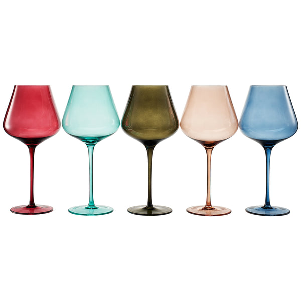 Stagioni Stemmed Wine Glassware, Rome, Set of 5