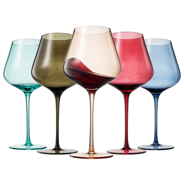 Stagioni Stemmed Wine Glassware, Rome, Set of 5