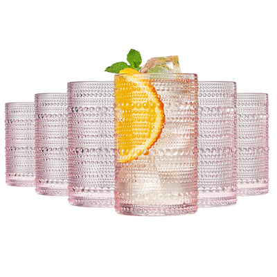 Monet Hobnail Highball Glassware, Set of 6