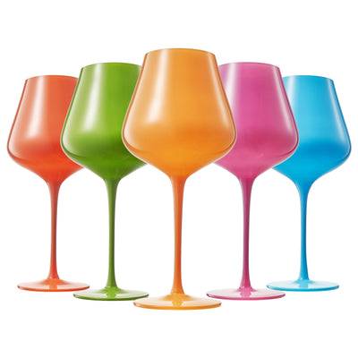 Stagioni Stemmed Wine Glassware, South Beach, Set of 5