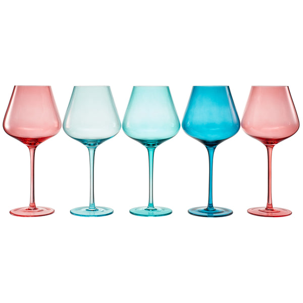 Stagioni Stemmed Wine Glassware, St Barths, Set of 5