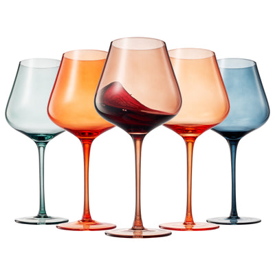 Stagioni Stemmed Wine Glassware, Venice, Set of 5