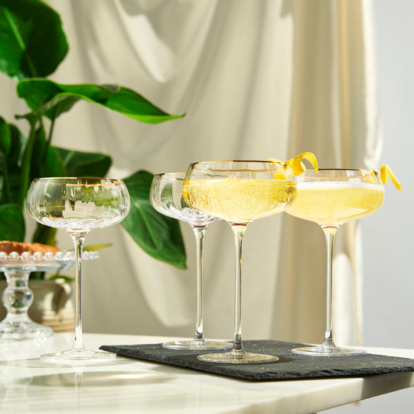 Aurelia Champagne Coupe Cocktail Glassware, Set of 2