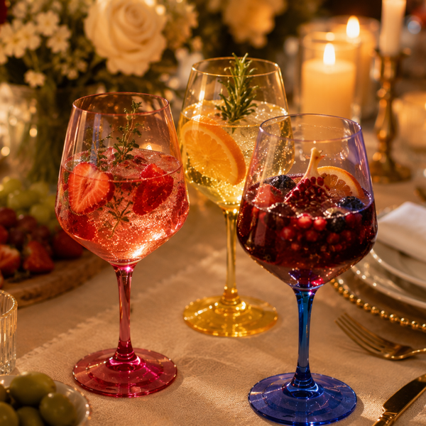 Madrid Acrylic Stemmed Wine Glassware, Set of 12