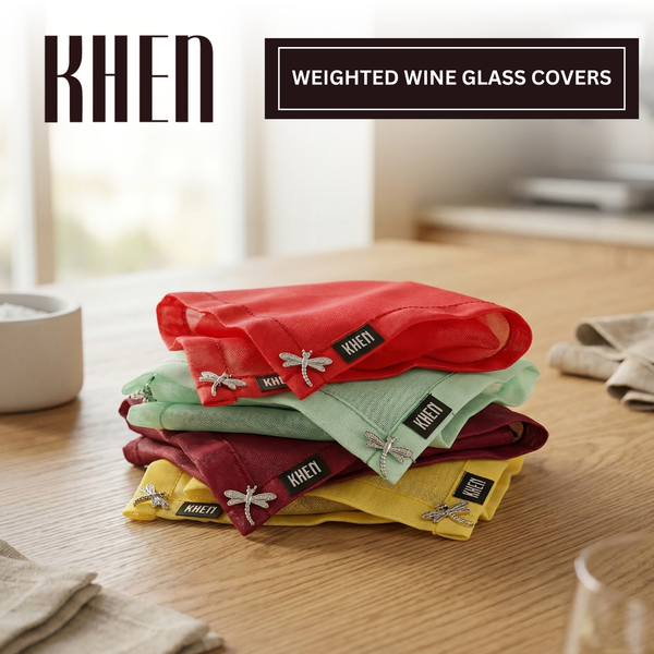 Weighted Outdoor Wine Glassware Covers, Set of 4